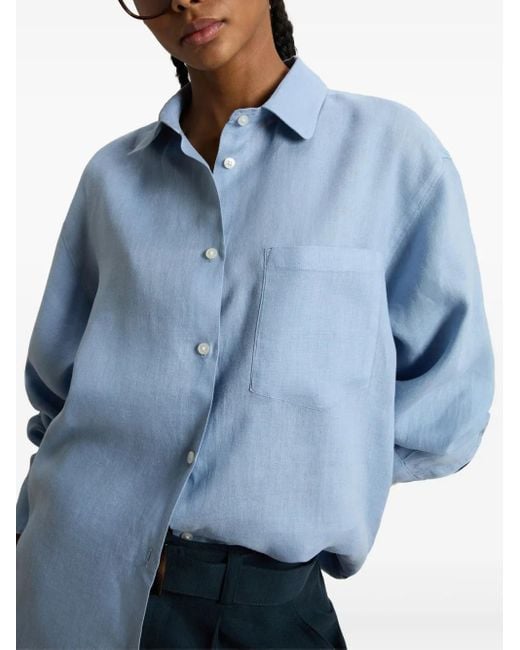Woolrich Blue Linen Shirt
