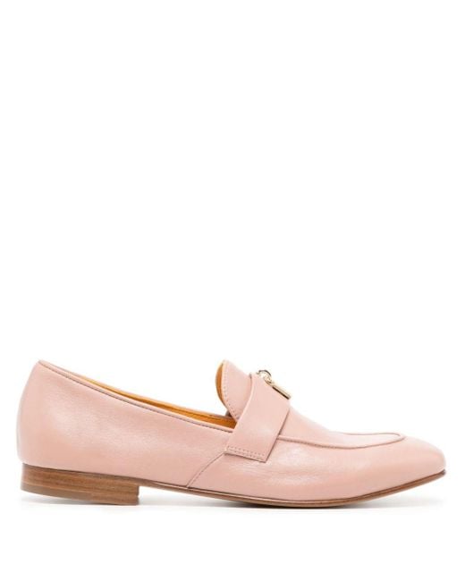 Madison Maison Pink Lock Leather Loafers