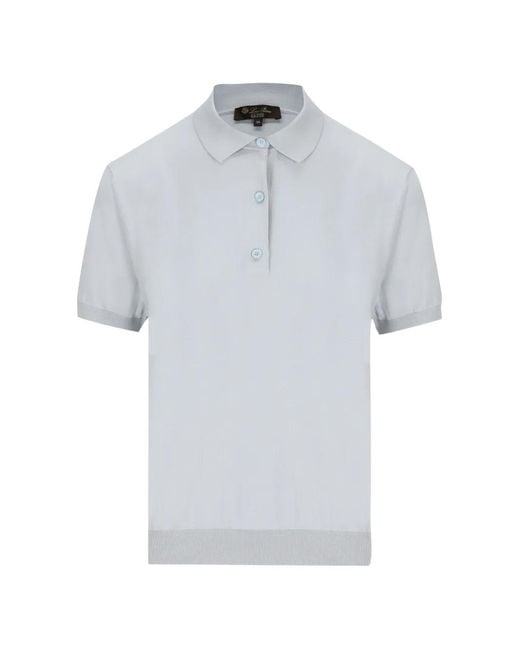 Loro Piana White Short-Sleeved Polo Shirt