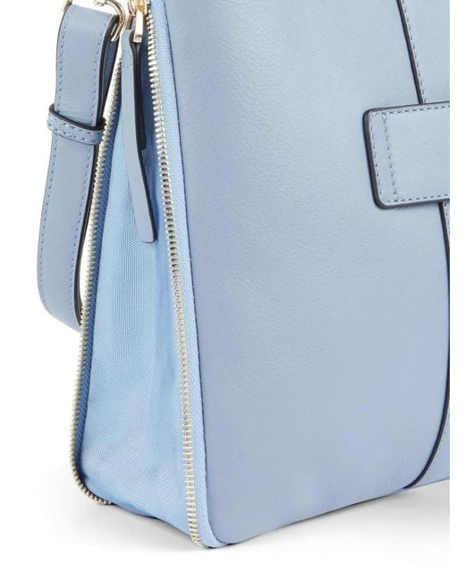 Piquadro Blue Pochette D'Ordinateur Portable En Cuir Extensible 15,6'