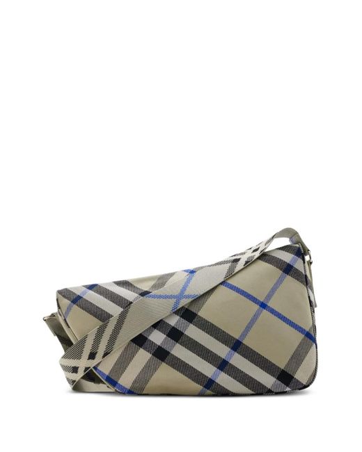 Burberry Gray Shield Messenger Bag for men