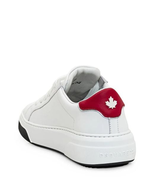 DSquared² White Bumper Lace-Up Sneakers