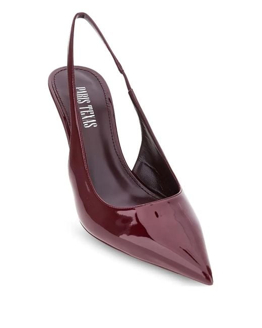 Paris Texas Purple Pointed-Toe Slingback Pump