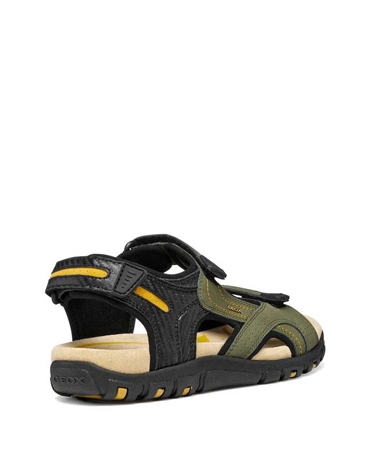Geox Green Touch-Strap Sandals for men