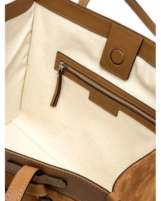 Gianni Chiarini Brown Woven Top Handle Tote Bag