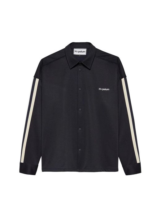 HOPEIUM Blue Logo-Print Side-Stripe Jacket for men