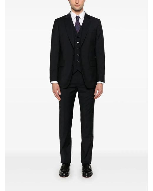 Fursac Black Virgin Wool Blazer for men