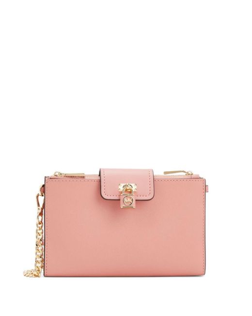 Michael Kors Pink Small Ruby Leather Cross Body Bag