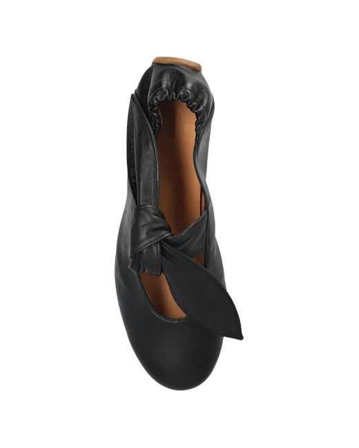 Odissi Black Tess Knotted Leather Sneakers