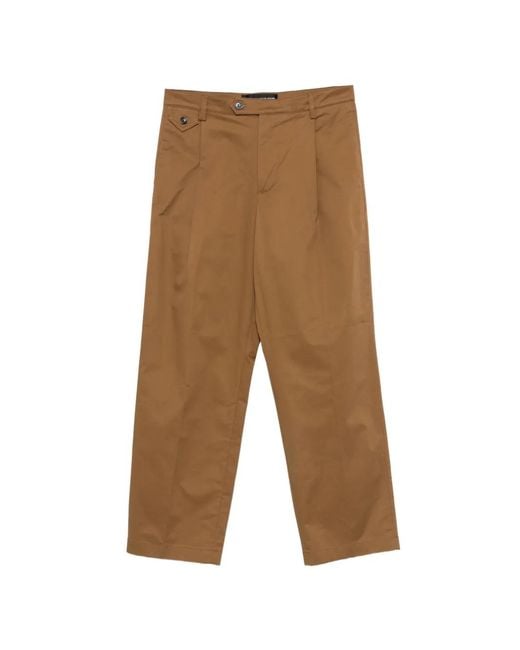 Department 5 Natural Pantalon Droit Rushen À Design Plissé for men