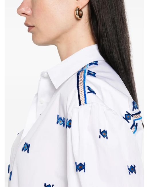 Ermanno Scervino White Long Sleeve Shirt