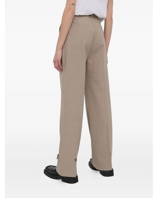 Herskind Natural Button-Fastening Tailored Trousers