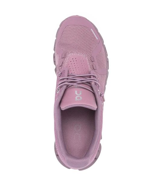 On Shoes Purple Cloud 5 Debossed-Logo Sneakers