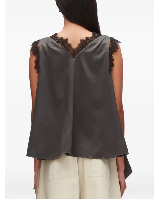 3.1 Phillip Lim Black Lace V-Neck Top