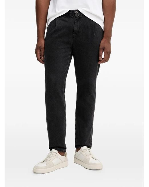 Mos Mosh Black Elasticated-Waist Jeans for men