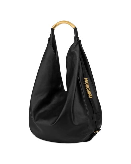 Moschino Black Large Handle Me Bag