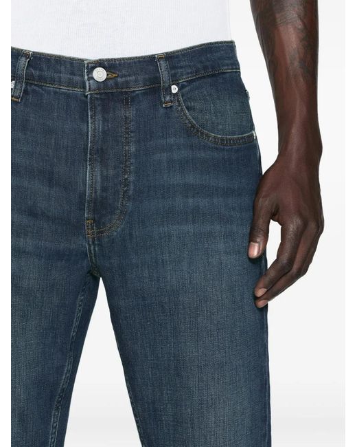 FRAME Blue Whiskering-Effect Jeans for men
