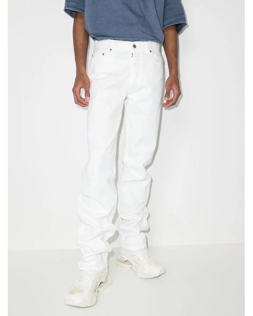 Maison Margiela White Straight-Leg Cotton Jeans for men