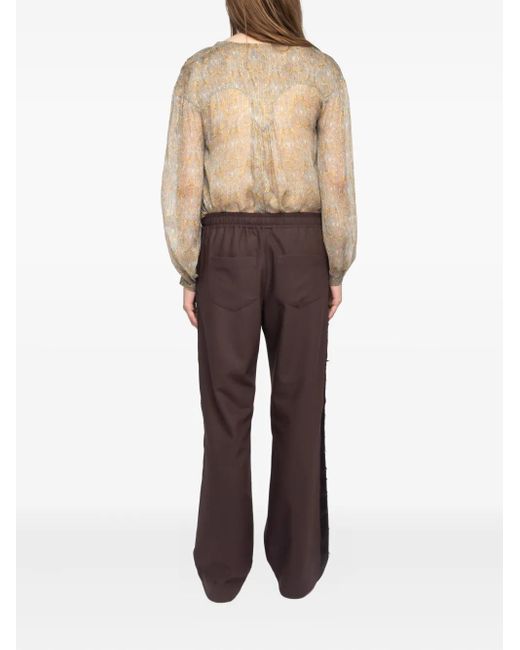 Zadig & Voltaire Purple Evy Drawstring Trousers