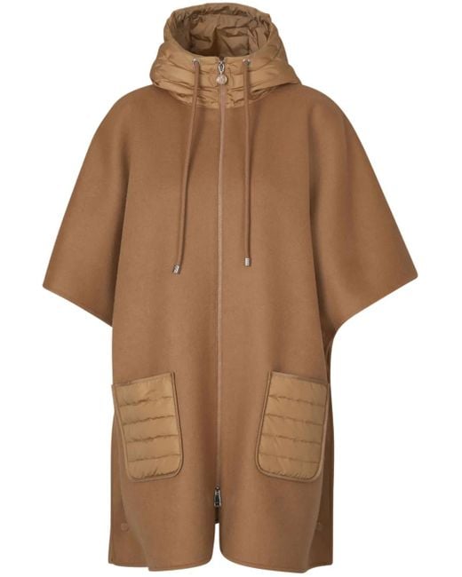 Moncler Brown Hooded Cape