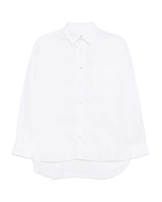 N.Peal Cashmere Valencia リネン シャツ White