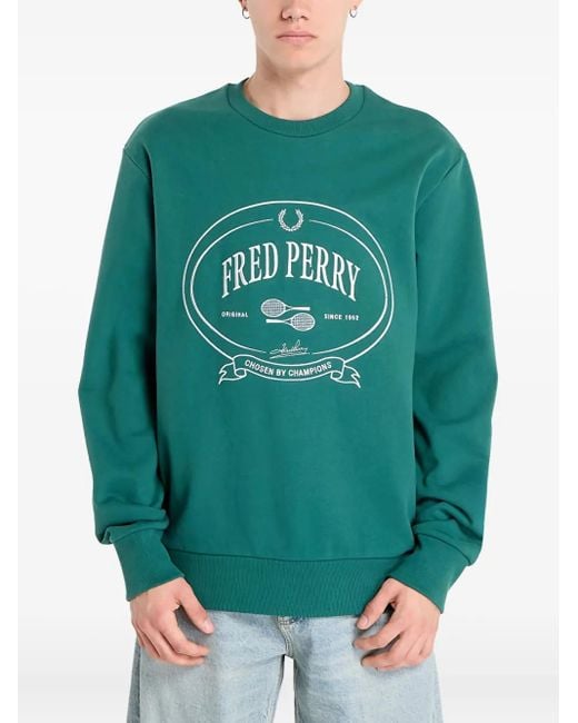 Sweat À Imprimé Graphique Fred Perry pour homme en coloris Green