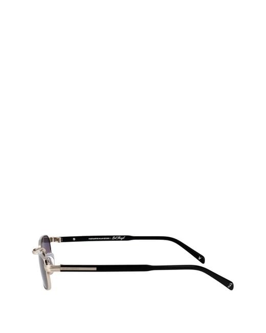 FIVEFOURFIVE Metallic Rectangle-Frame Sunglasses for men