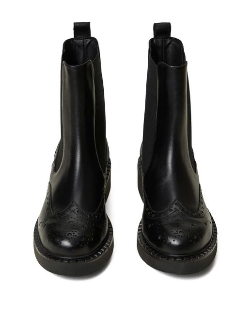 Twinset Black 40Mm Leather Chelsea Boots
