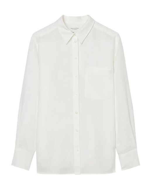 Marc O' Polo White Klassisches Hemd