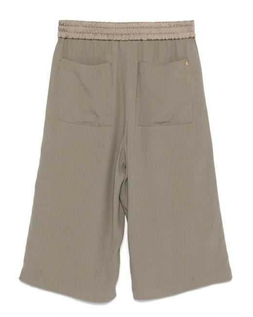 AMI Gray Crepe Shorts