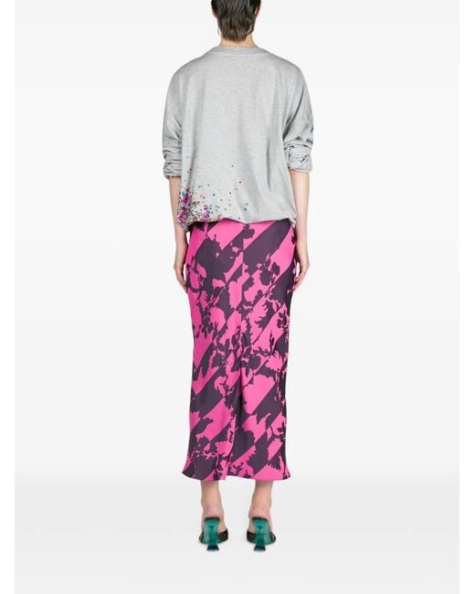 Dries Van Noten Gray Embellished Long-Sleeve T-Shirt
