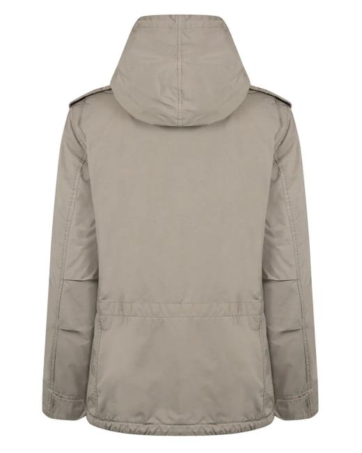 Aspesi Natural Multi-Pocket Hooded Jacket