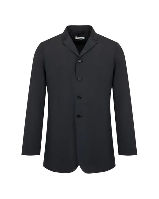 Jil Sander Blue Recycled Polyester Deconstructed Jacket for men