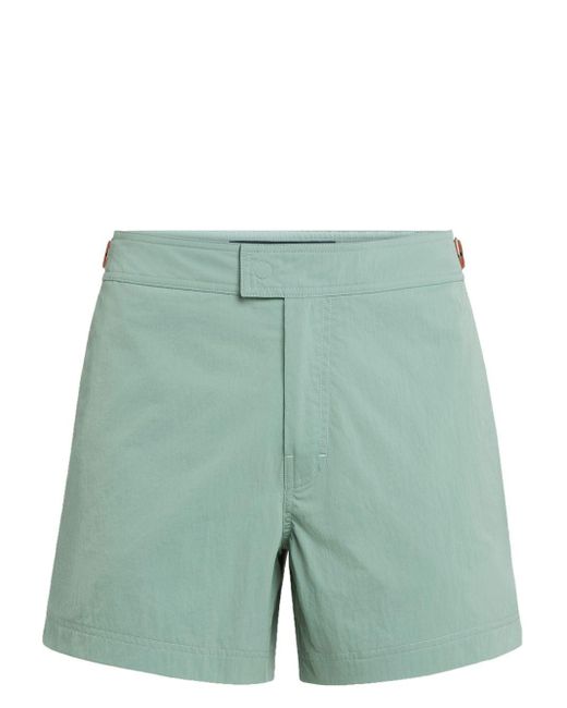 Zegna 232 Road Brand Mark Badeshorts in Green für Herren