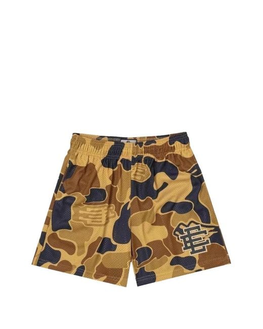 Eric Emanuel Brown Camouflage-Print Track Shorts for men