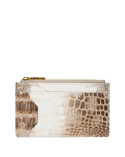 Kwanpen Natural Crocodile-Effect Cardholder