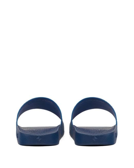 MCM Pantoletten Mit Monogramm-Print in Blue für Herren