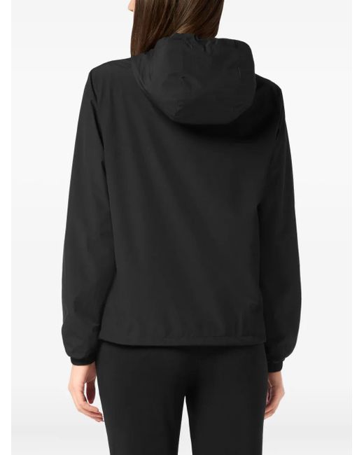 Philipp Plein Black Logo-Patch Hoodie