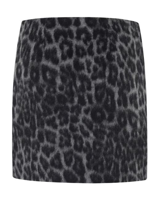 FEDERICA TOSI Mini-Rok Met Luipaardprint En Zak in het Black