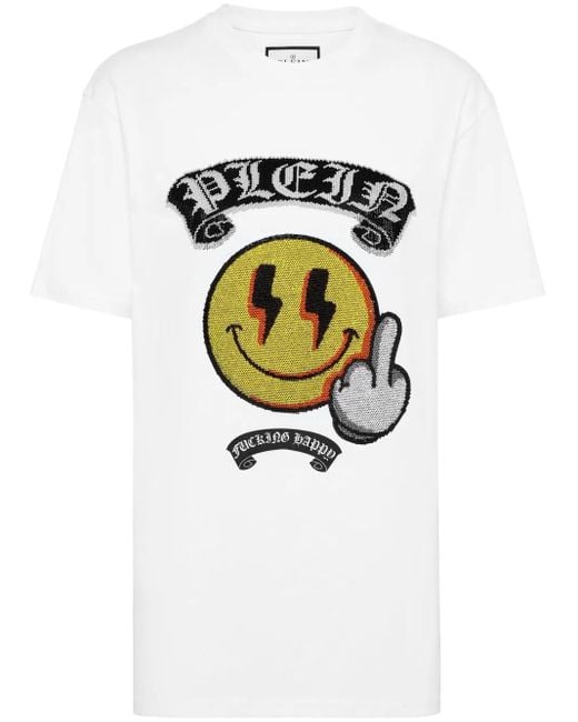 Philipp Plein White Smile T-Shirt