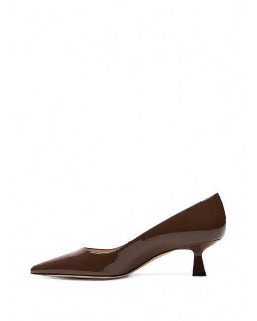 Stuart Weitzman Brown Stuart Sculpt Pointed-Toe Pumps