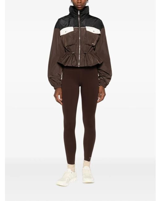 P.E Nation Brown Pocket-Detail Zip-Front Jacket