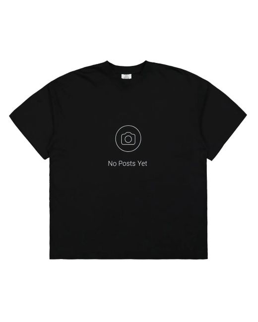 T-Shirt No Posts di Vetements in Black