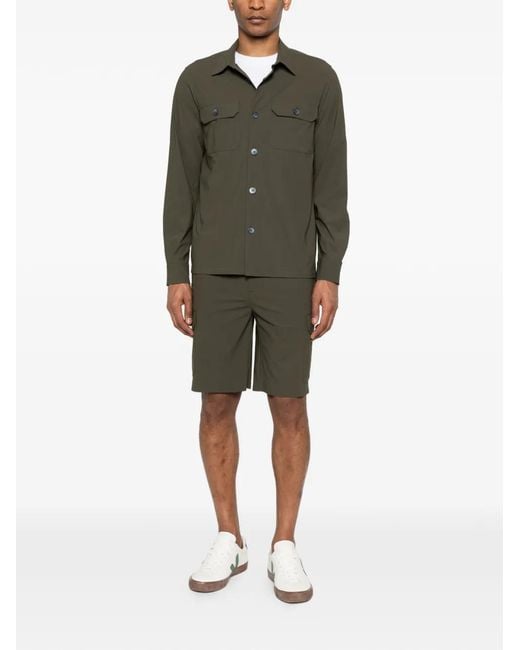 DISTRETTO 12 Green Drawstring Cargo Shorts for men