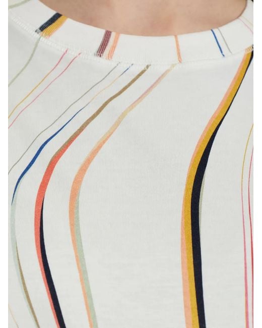 Paul Smith White Patterned T-Shirt