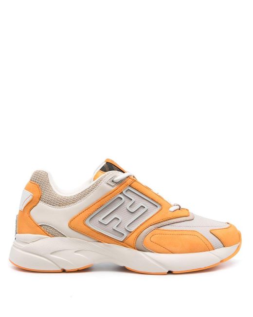 Fendi Sneakers mit Logo-Prägung in Orange für Herren