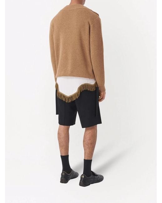 Burberry Brown Double-breasted V-neck Jumper for men