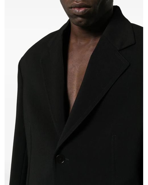 Lanvin Black Shoulder-Pads Single-Breasted Blazer for men
