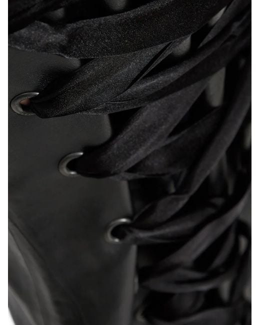 Balenciaga Black Leather Skirt