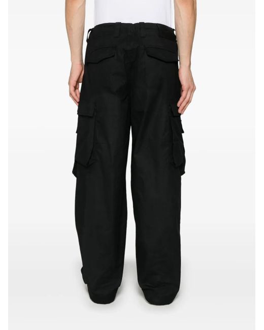 Purple Brand Black Wide-Leg Cargo Pants for men